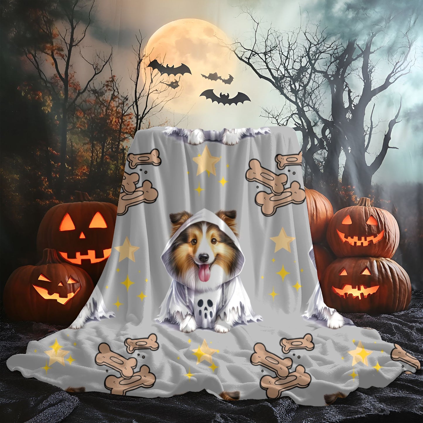Cozy Dog-Themed Velveteen Plush Blanket | Perfect for Pet Lovers, Home Decor, Gifts, Snuggling, Holidays