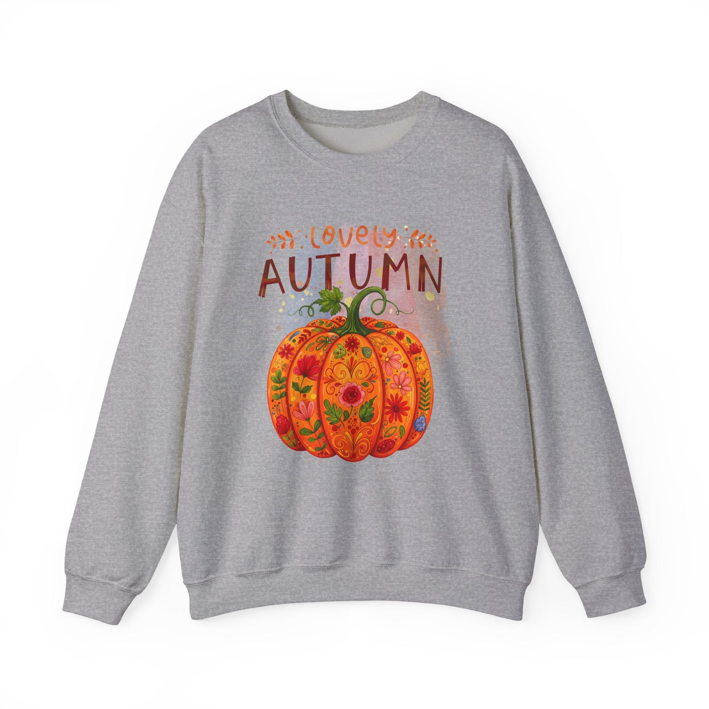 Cozy Autumn Sweatshirt, Fall Apparel, Pumpkin Crewneck, Unisex Sweater, Perfect for Thanksgiving, Seasonal Clothing