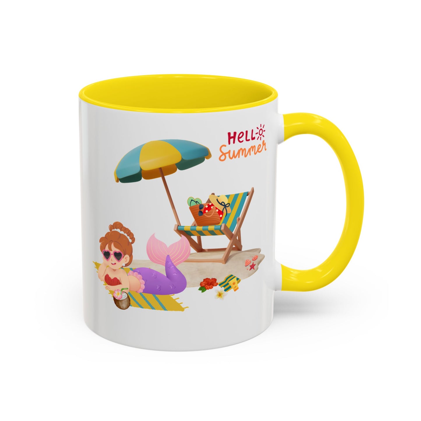 Mermaid lounging on a beach towel Coffee Mug