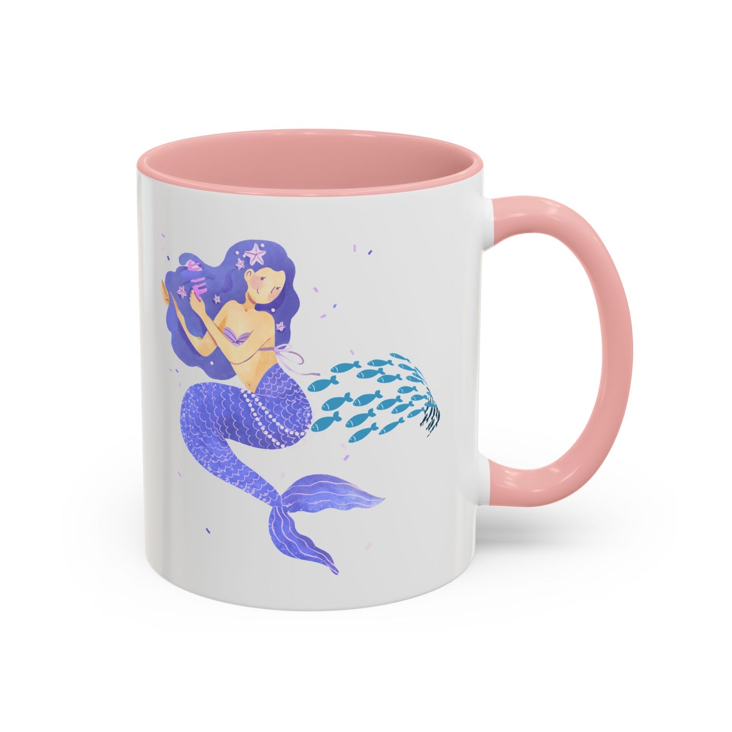 The mermaid and her school fish Coffee Mug