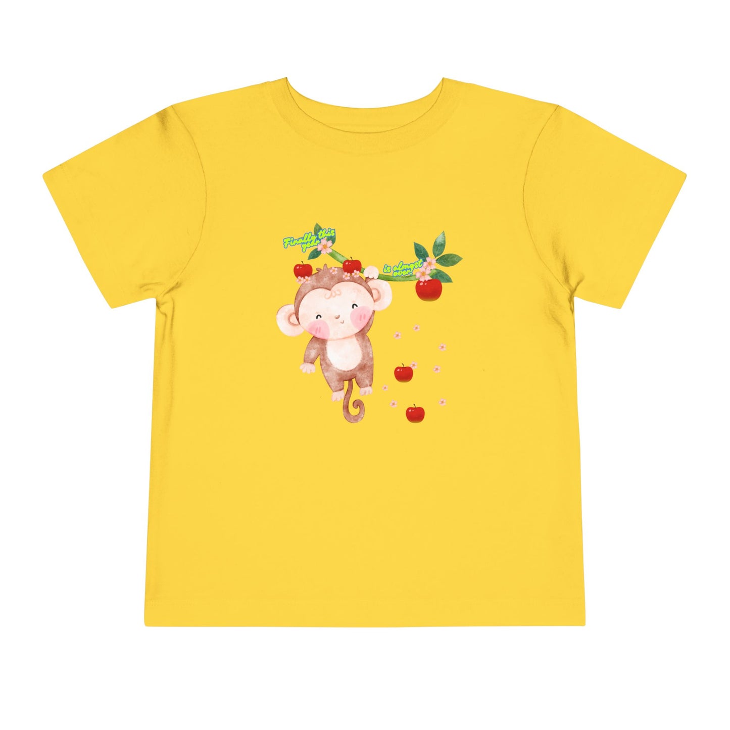 Cute Monkey Strawberry Toddler Tee, Adorable Kids Shirt, Baby Gift, Summer Outfit, Birthday Gift, Playtime Apparel