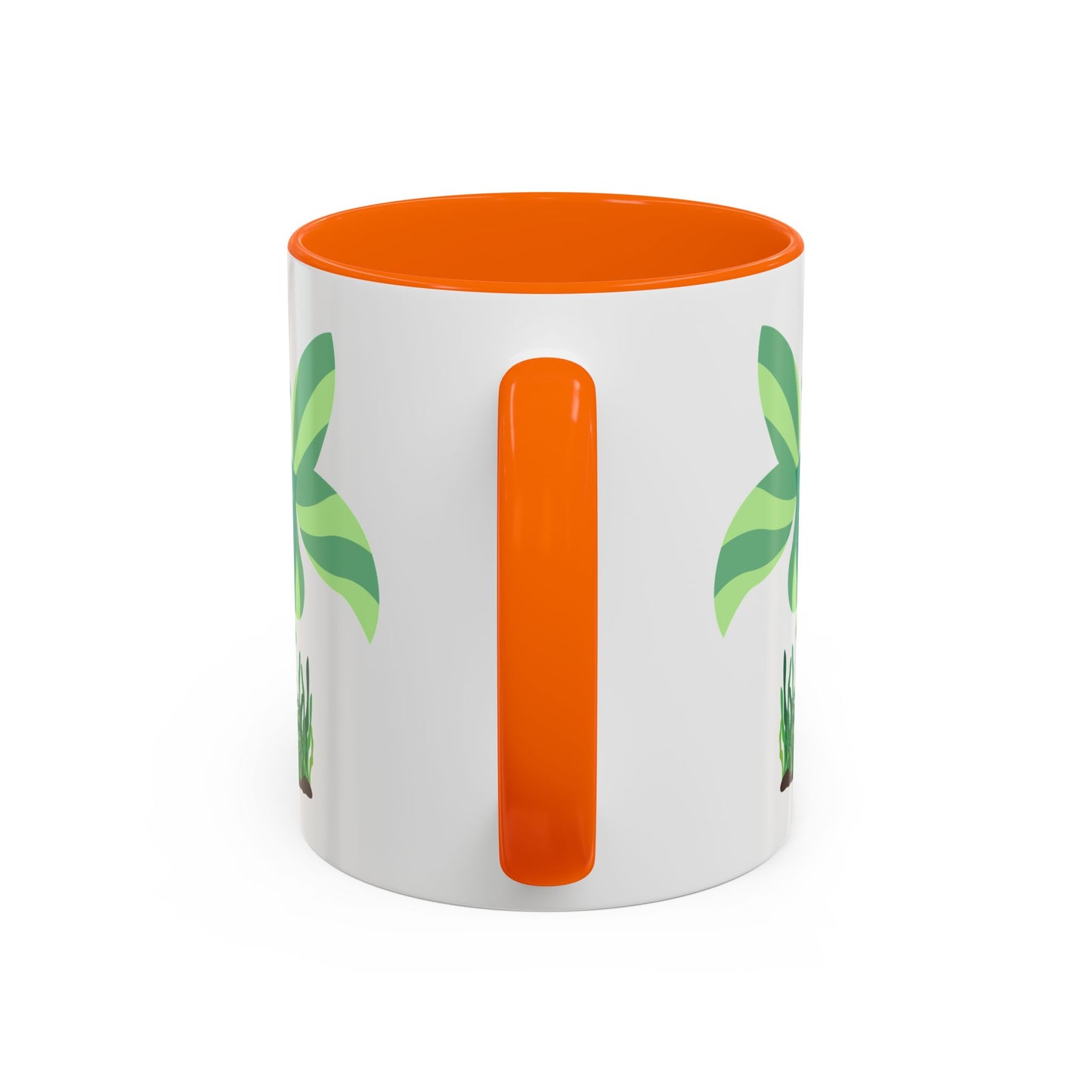 Green fish with bubbles and aquatic plants Coffee Mug
