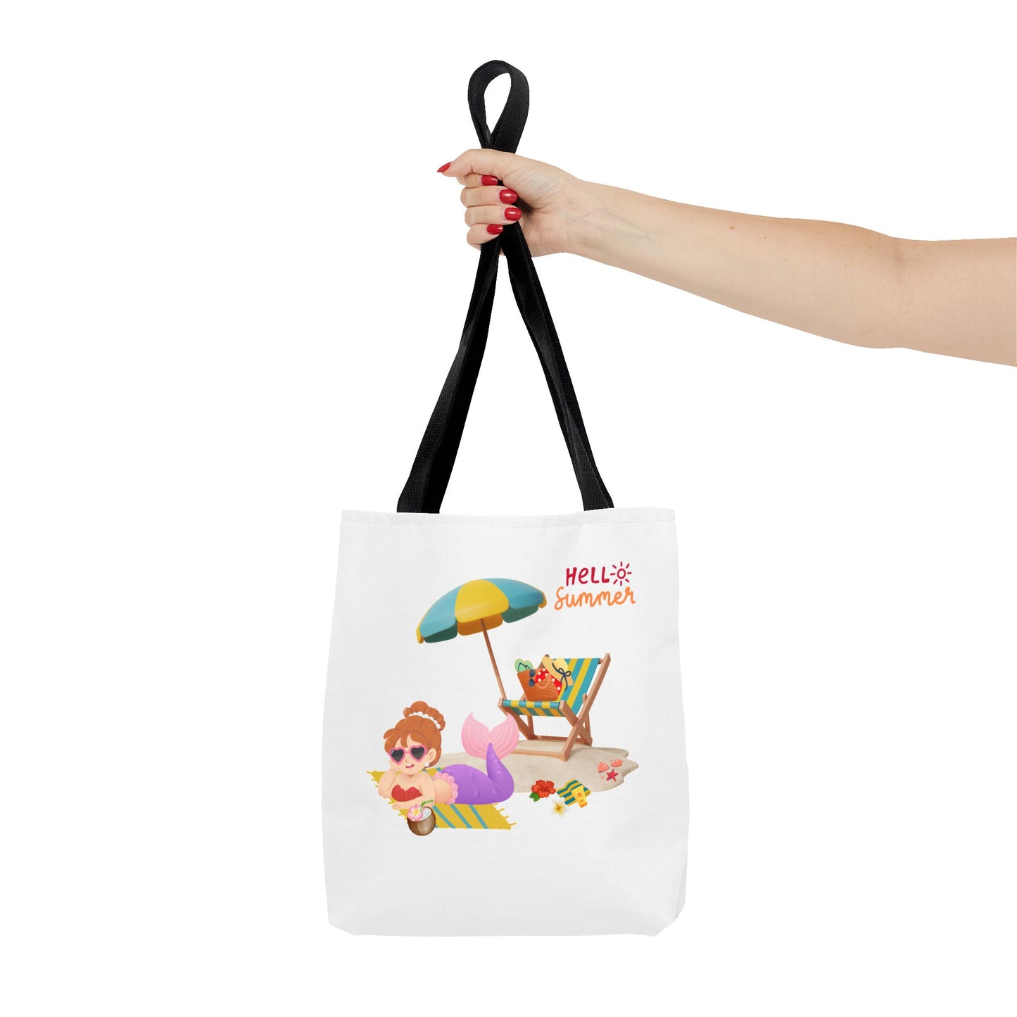 Mermaid lounging on a beach towel Tote Bag