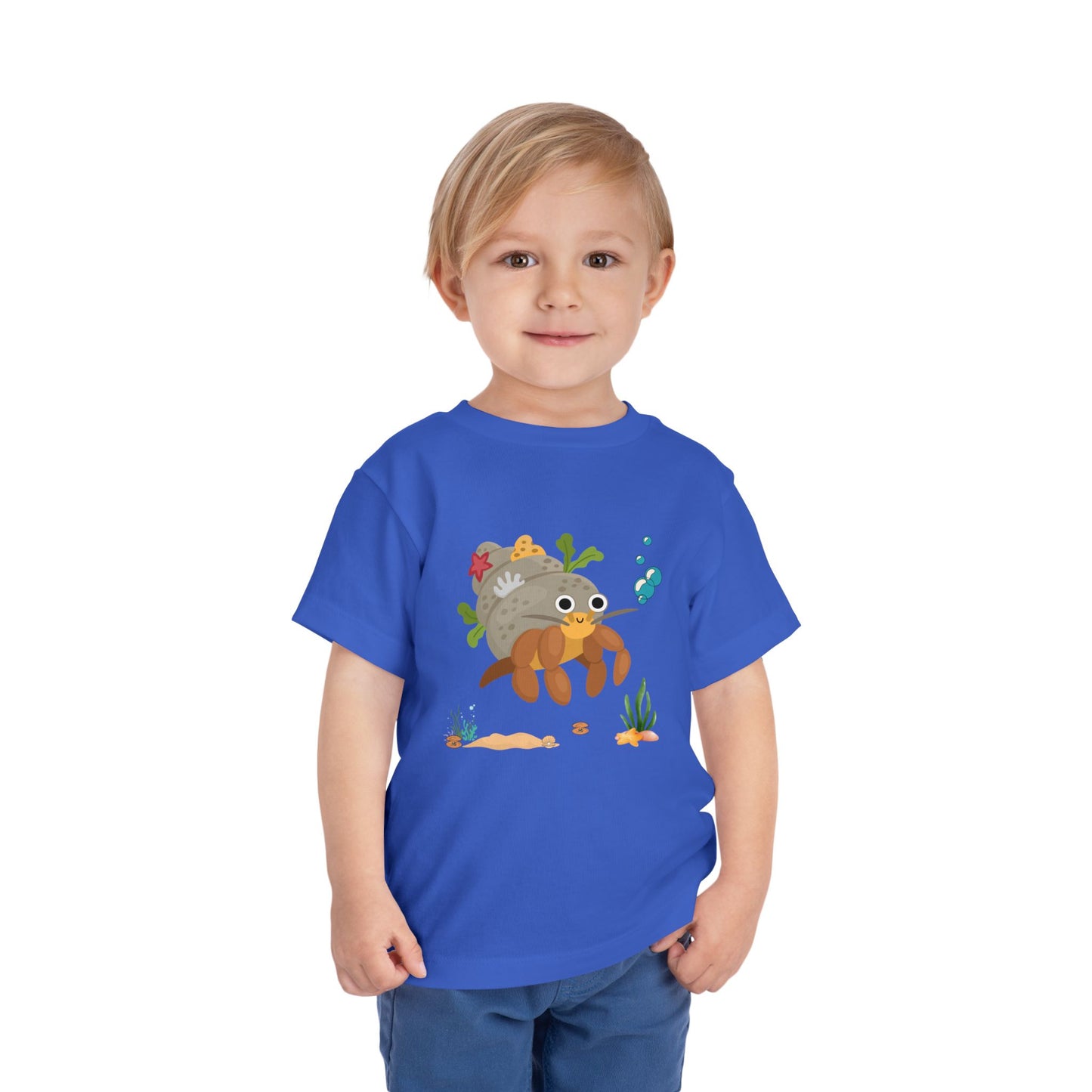 Cute Ocean-Themed Toddler Tee, Cartoon Crab Tee, Summer Playwear, Beach Outfit, Kids Gift, Toddler Beach Shirt