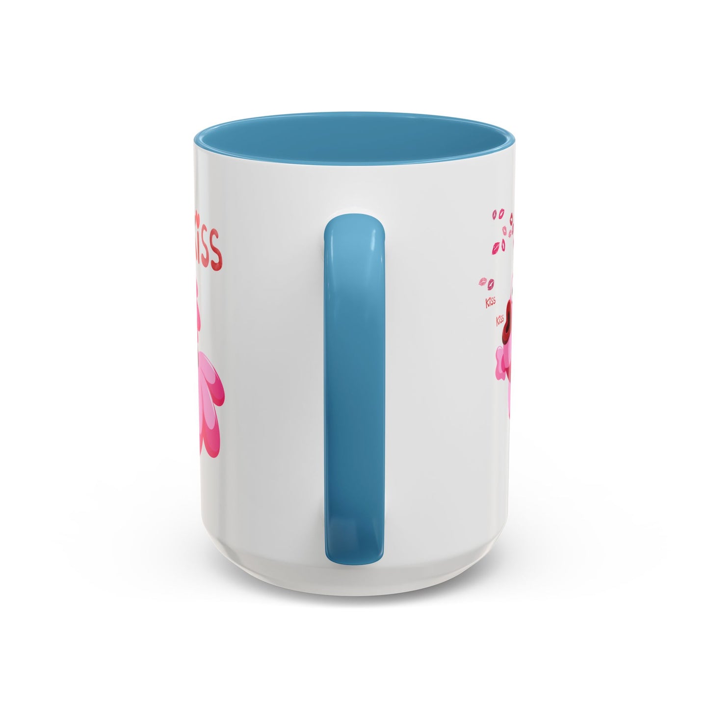 Pink fish with open mouth and kiss Coffee Mug