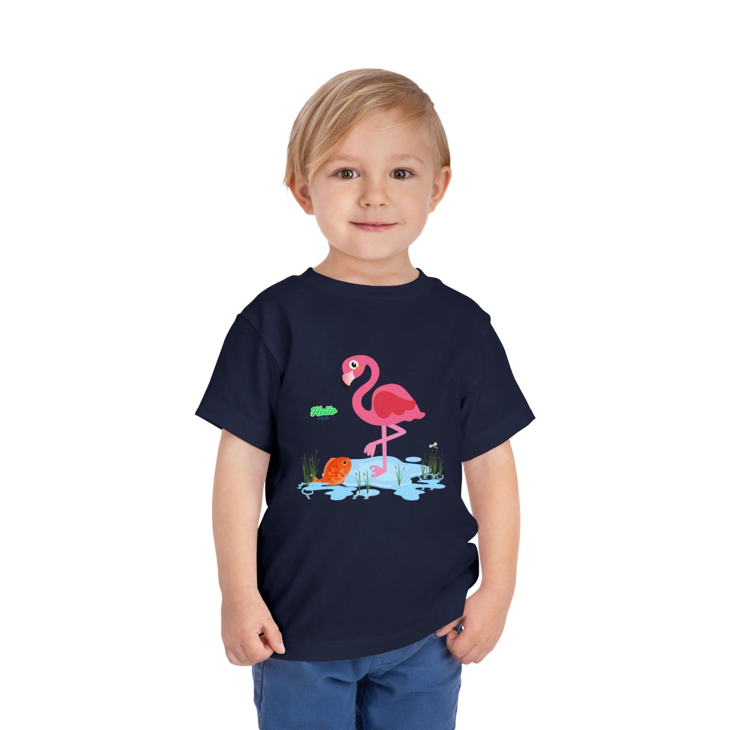 Whimsical Flamingo Toddler Tee - Fun Summer Kids Shirt, Playful Gift for Birthdays, Beach Days, Everyday Wear, Cute Summer Apparel