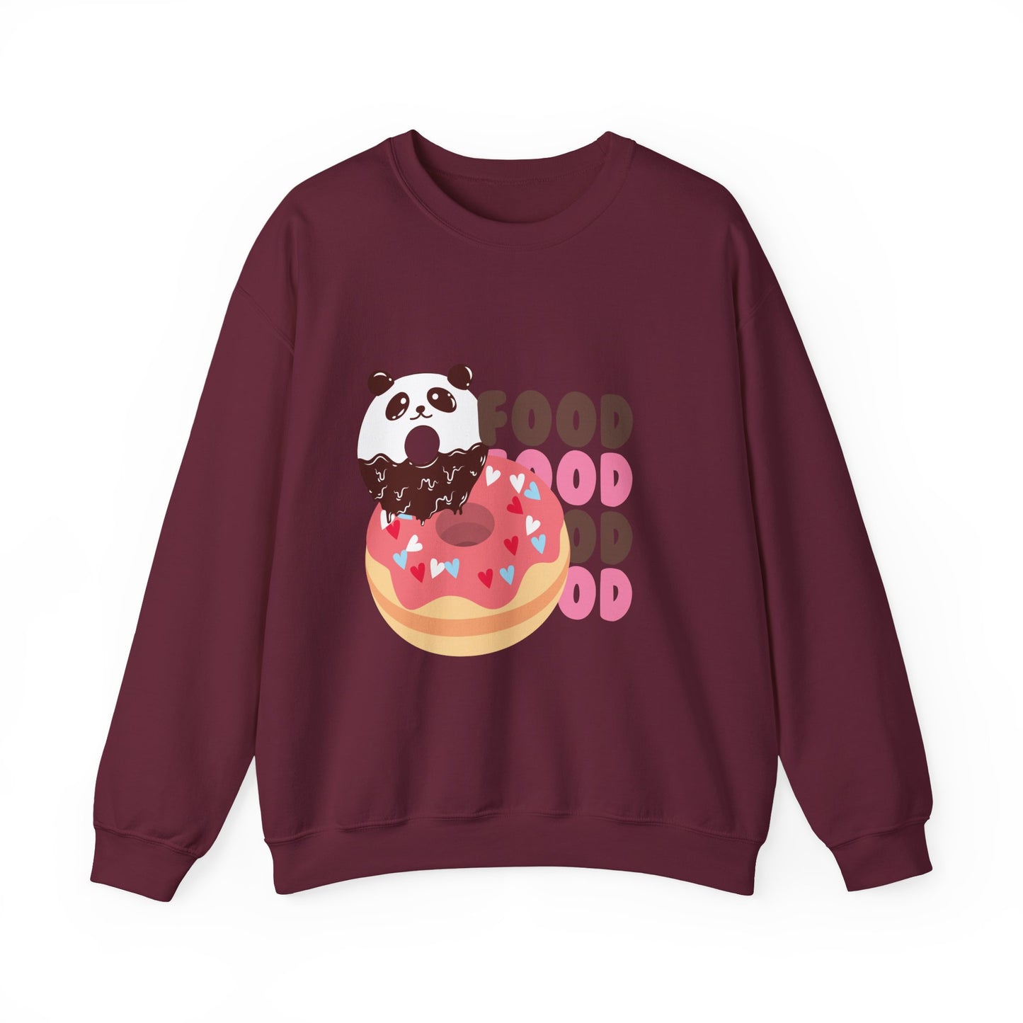 Panda Foodie Crewneck Sweatshirt - Cozy Unisex Apparel for Food Lovers, Perfect Gift for Birthdays, Foodie Holidays, Casual Wear