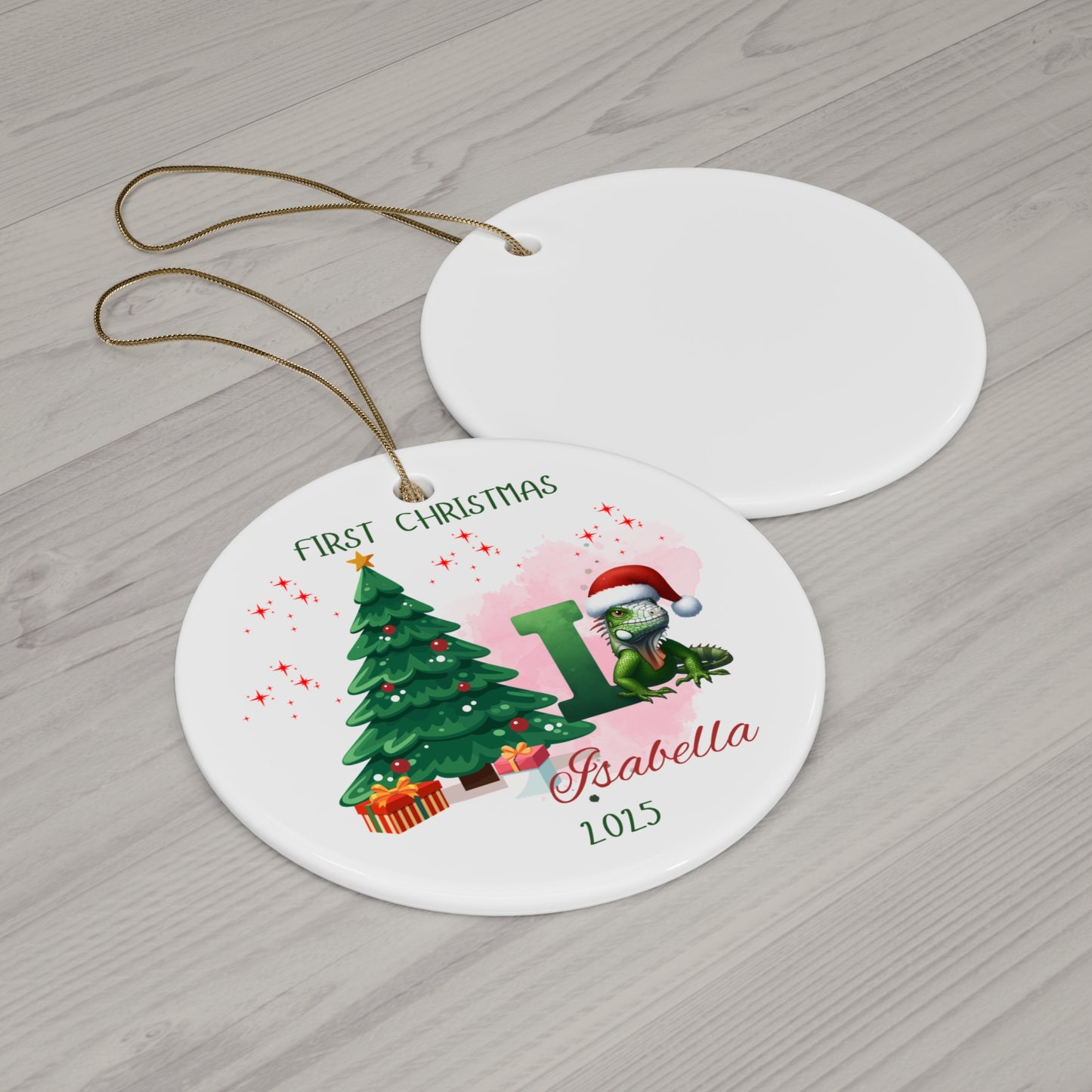 Personalized Christmas Ornament, First Christmas Keepsake, Holiday Decoration, Gift for New Parents, Family Christmas Tree