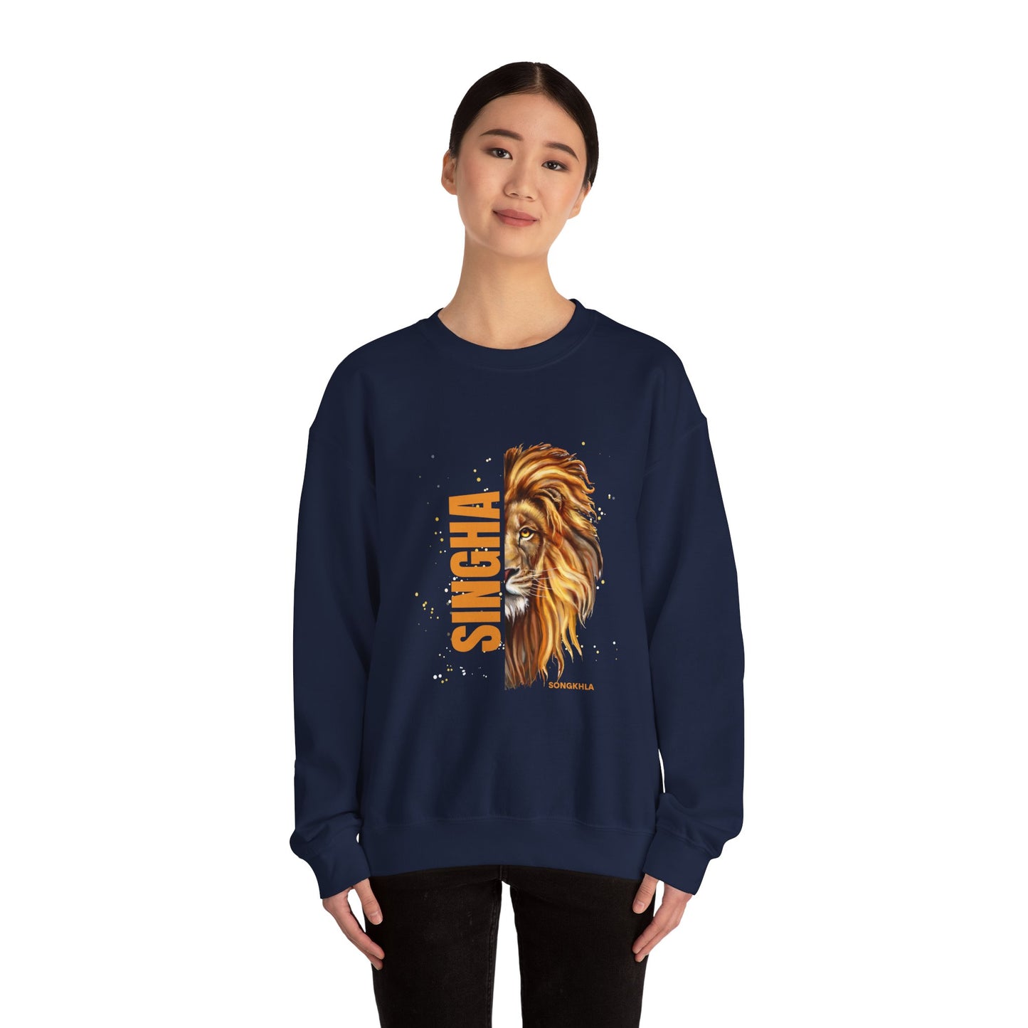Majestic Lion Sweatshirt | Unisex Heavy Blend™ Crewneck | Gift for Animal Lovers, Stylish Fashion, Cozy Outfit, Unique Design, Casual Wear