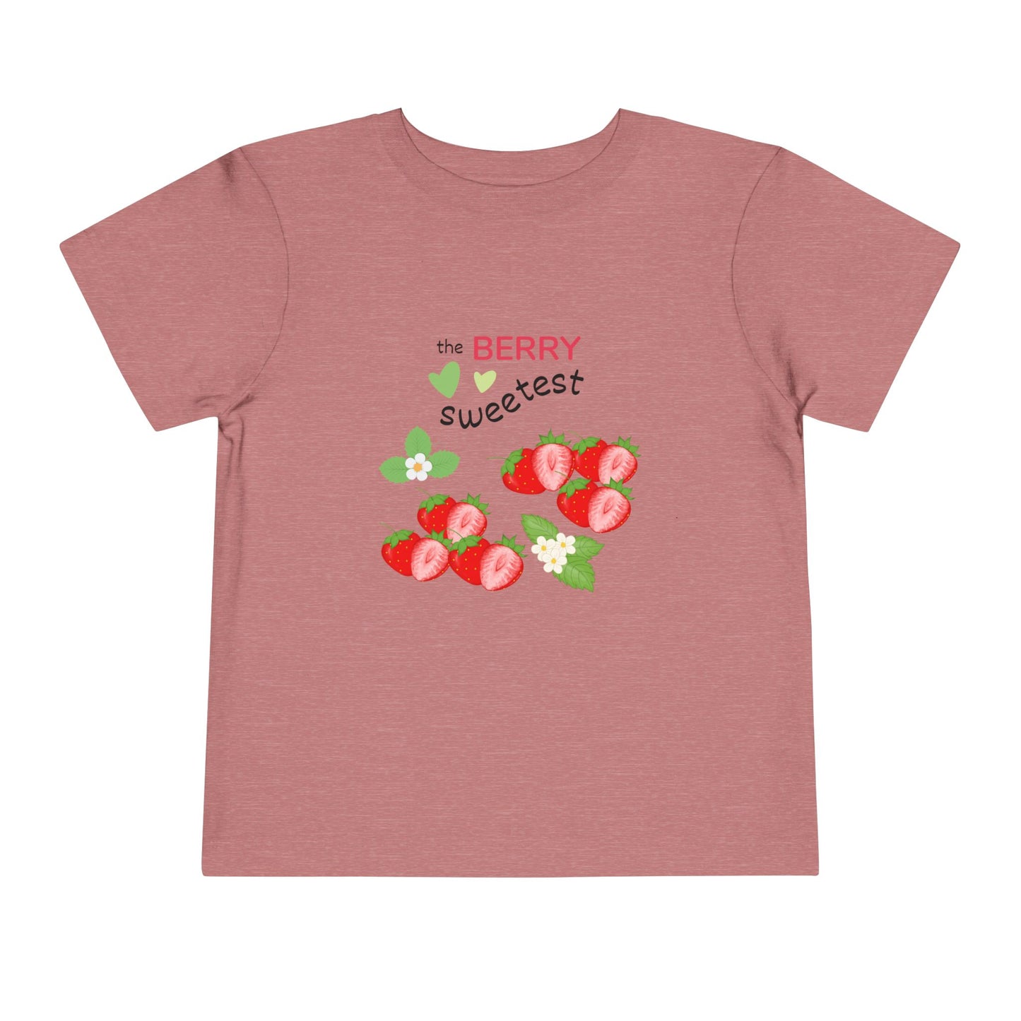 Toddler Berry Sweetest Tee, Cute Kids T-Shirt, Strawberry Design Shirt, Summer Apparel, Birthday Gift, Toddler Clothing