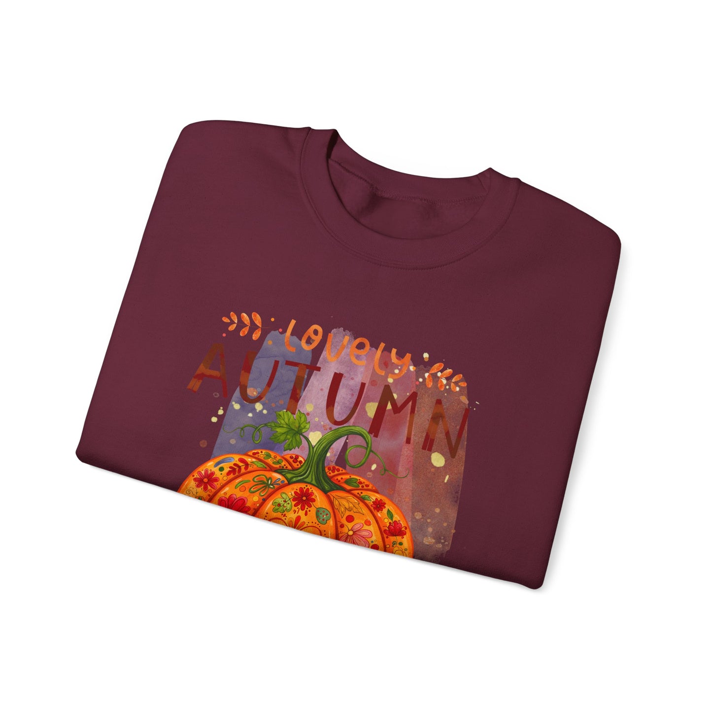 Cozy Autumn Sweatshirt, Fall Apparel, Pumpkin Crewneck, Unisex Sweater, Perfect for Thanksgiving, Seasonal Clothing