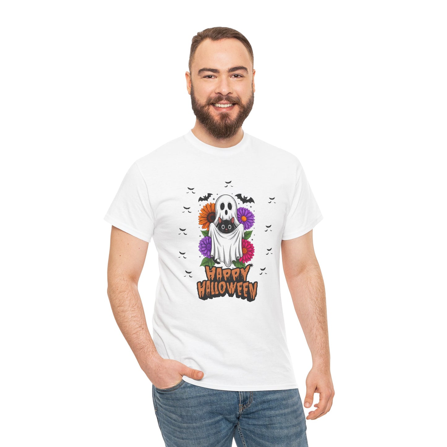 Halloween Ghost Unisex Tee, Perfect for Trick-or-Treating, Spooky Season Shirts, Fall Vibes, Halloween Party Attire