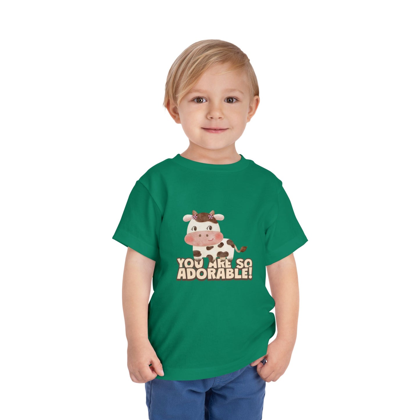 Adorable Cow Toddler Tee, Cute Toddler Shirt, Kids Gift, Baby Birthday Tee, Nursery Outfit, you’re so adorable shirt