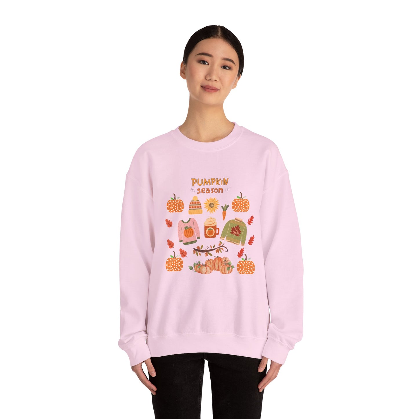Autumn Vibes Crewneck Sweatshirt, Pumpkin Season Apparel, Cozy Fall Sweater, Unisex Sweatshirt for Thanksgiving, Pumpkin Lover Gift