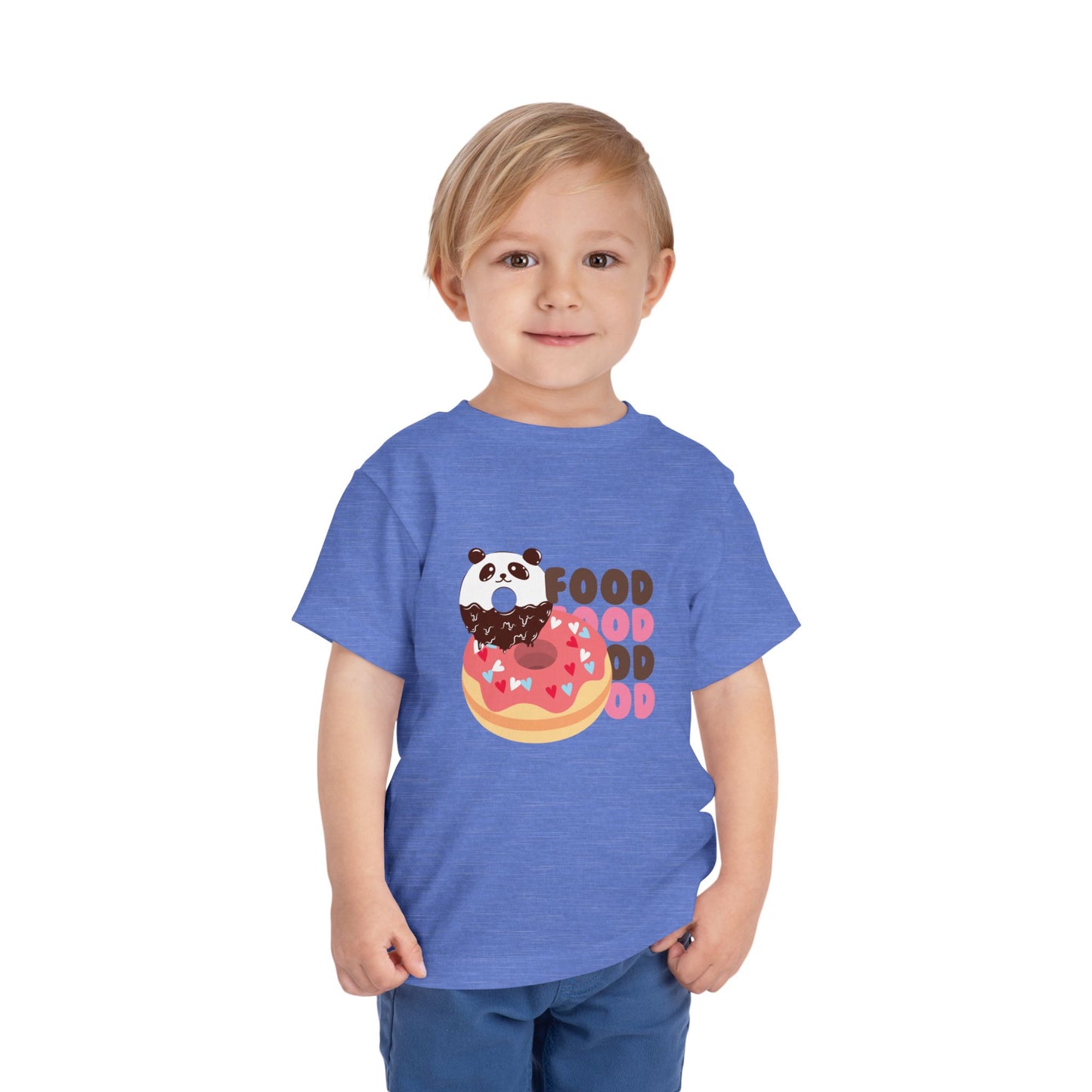 Cute Panda Foodie Toddler Tee, Kids T-Shirt, Animal Lover Gift, Birthday, Playtime, Casual Wear, Summer Outfit