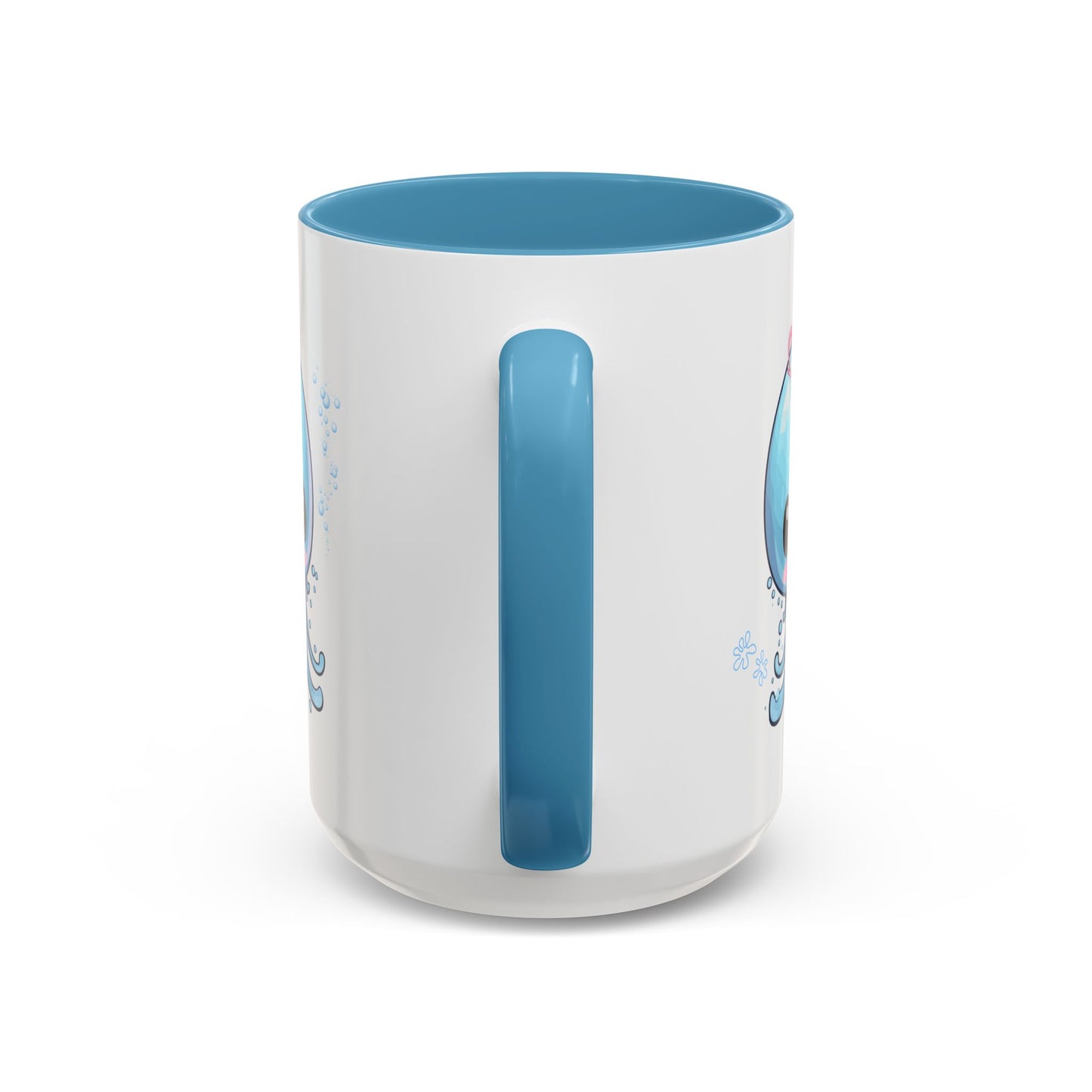 Blue jellyfish with a pink tiara Coffee Mug