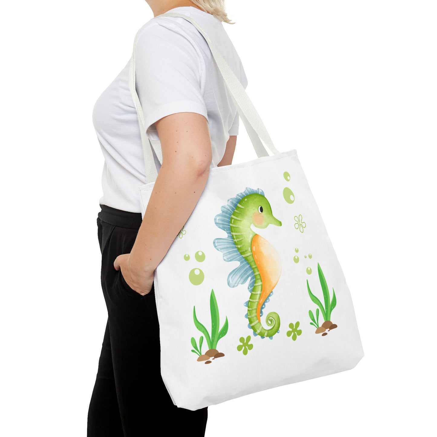 Seahorse with a focus on the natural world Tote Bag