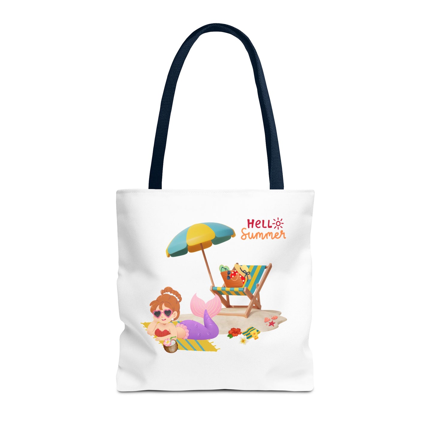 Mermaid lounging on a beach towel Tote Bag