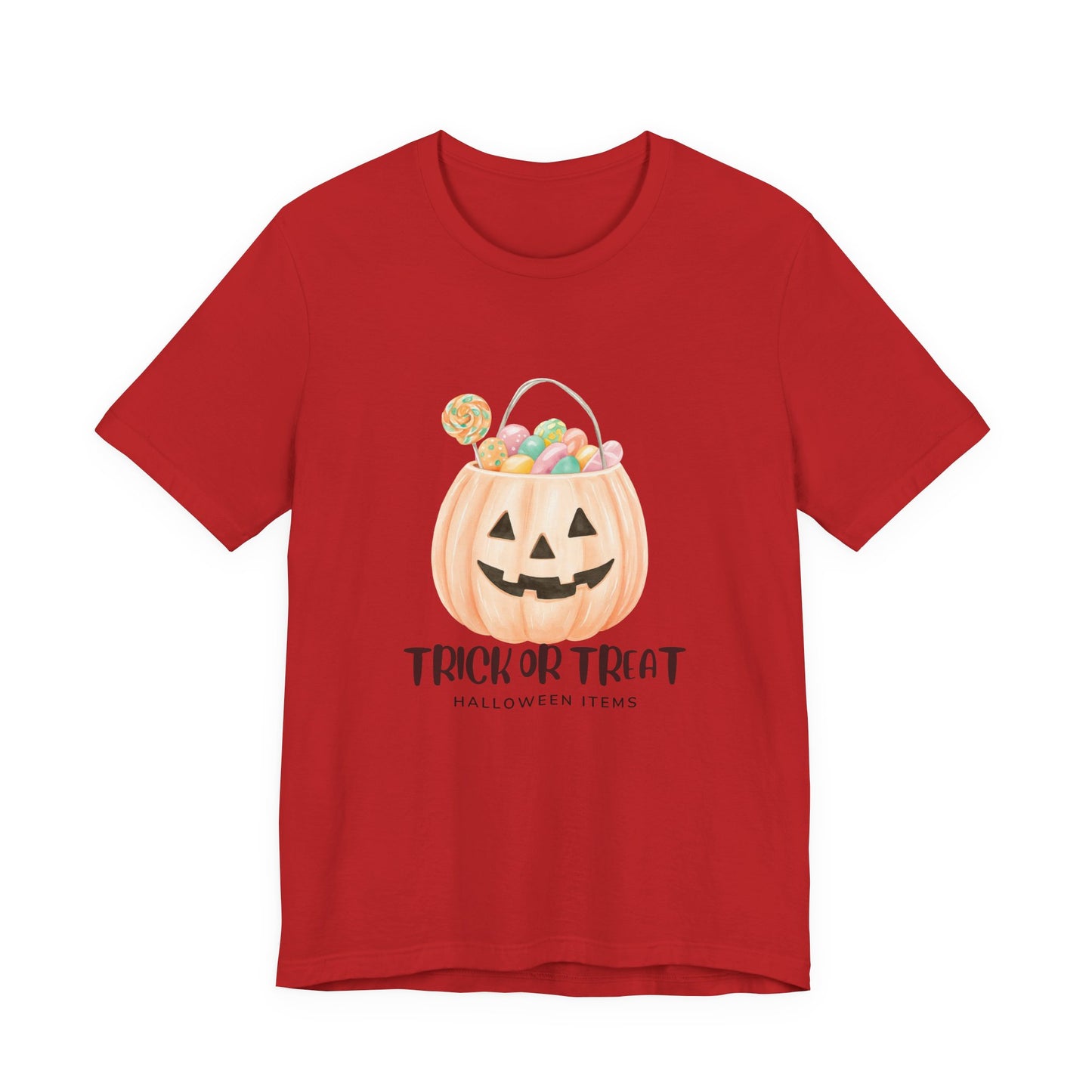 Halloween Trick or Treat T-Shirt, Unisex Graphic Tee, Fall Wardrobe Addition, Perfect for Halloween Parties, Spooky Season Wear