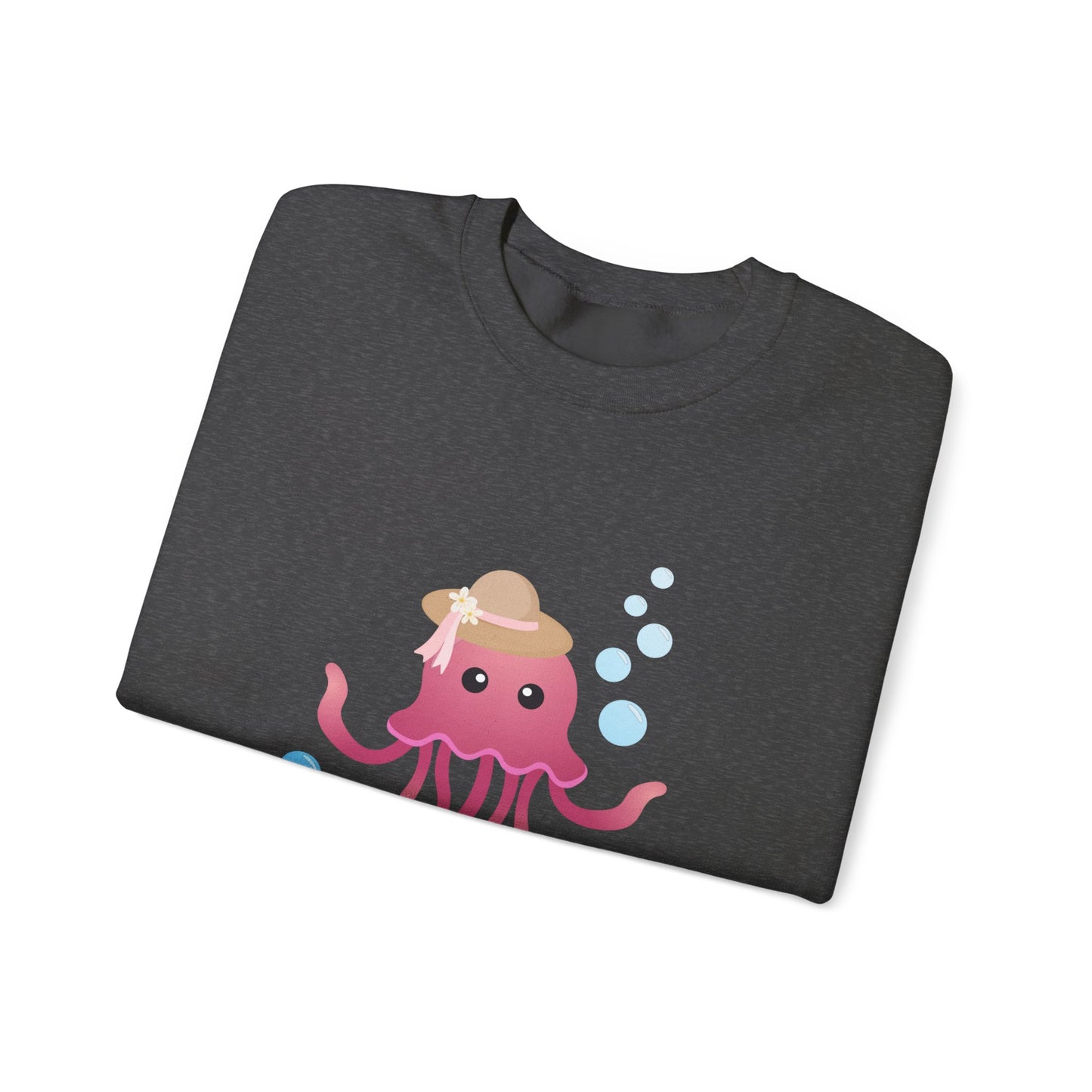 Cute Jellyfish Sweatshirt for Cozy Vibes, Unisex Crewneck, Gift for Ocean Lovers, Fun Casual Wear, Beach Day Outfit, Comfortable Style
