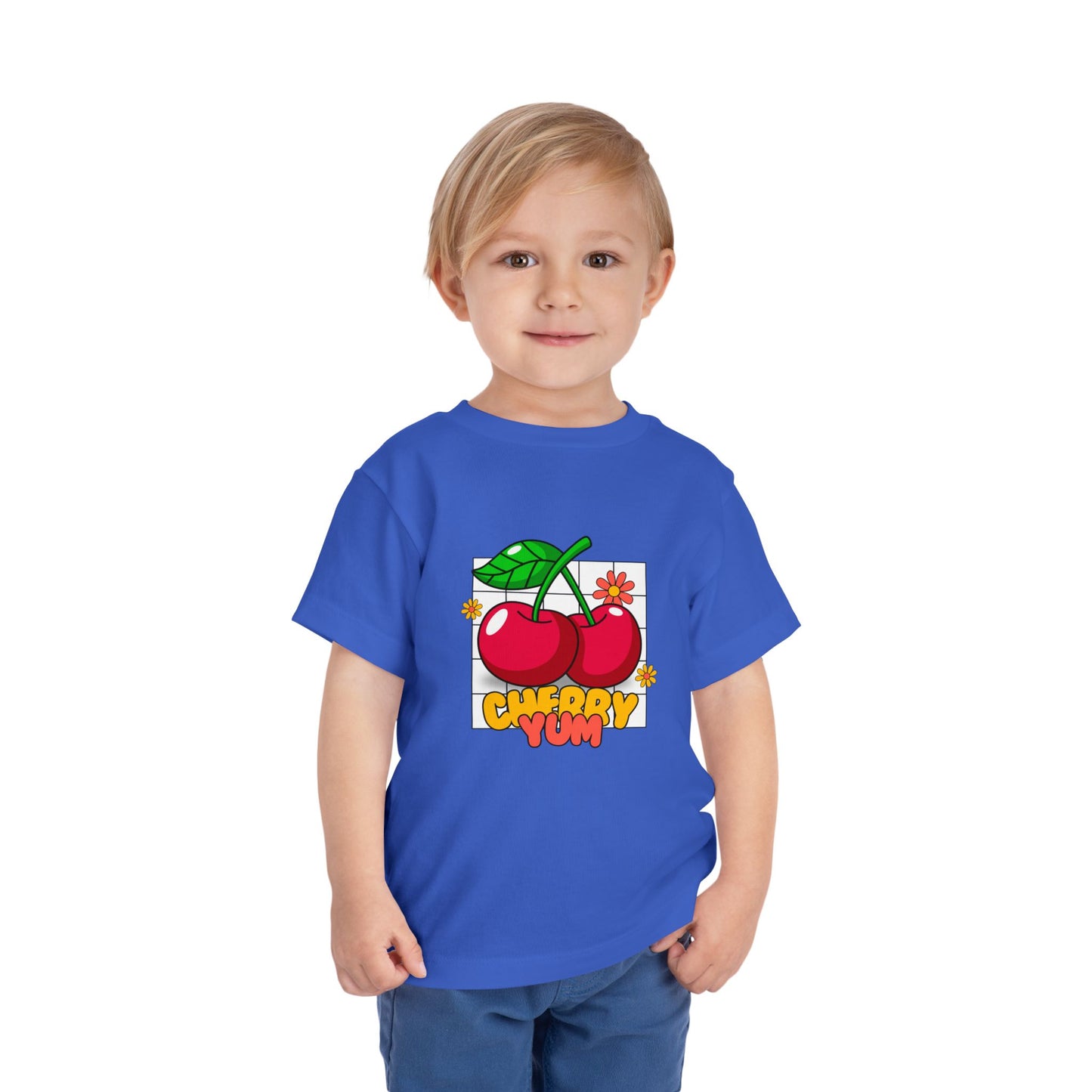 Cute Cherry Toddler Tee - Fun Summer T-Shirt for Kids, Birthday Gift, Playtime Shirt, Cherry Yum Design, Toddler Apparel, Cute Kids Clothing