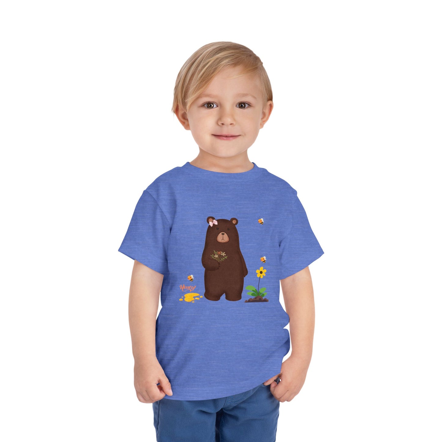 Adorable Bear Toddler Tee, Cute Animal Shirt, Gift for Kids, Birthday Party Outfit, Nature Lover's Apparel