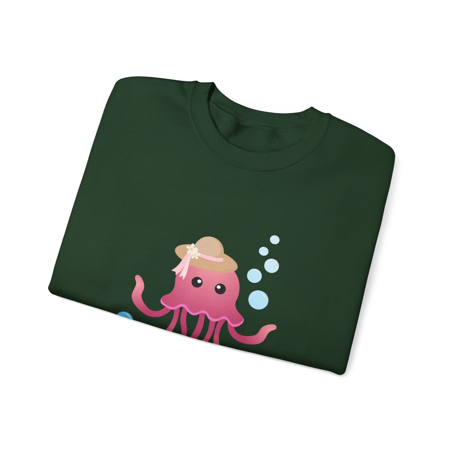 Cute Jellyfish Sweatshirt for Cozy Vibes, Unisex Crewneck, Gift for Ocean Lovers, Fun Casual Wear, Beach Day Outfit, Comfortable Style