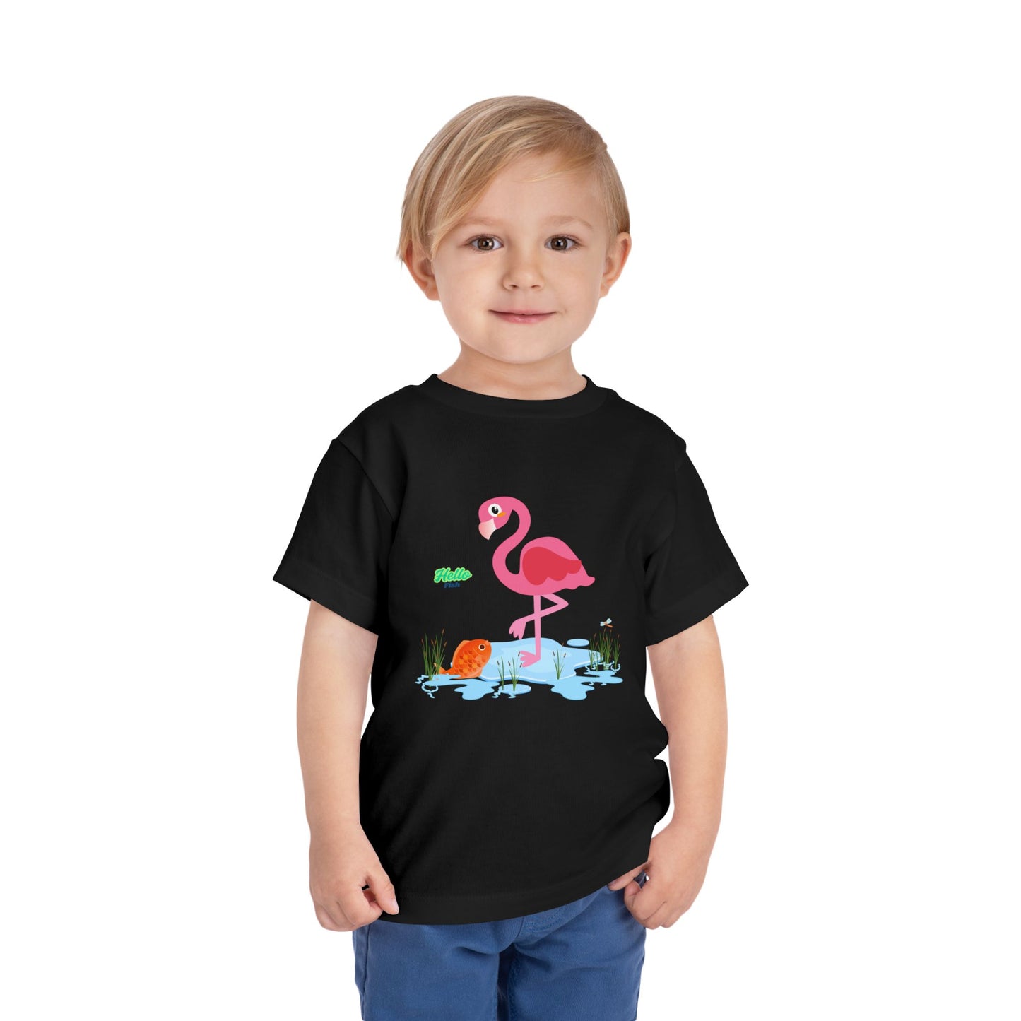 Whimsical Flamingo Toddler Tee - Fun Summer Kids Shirt, Playful Gift for Birthdays, Beach Days, Everyday Wear, Cute Summer Apparel