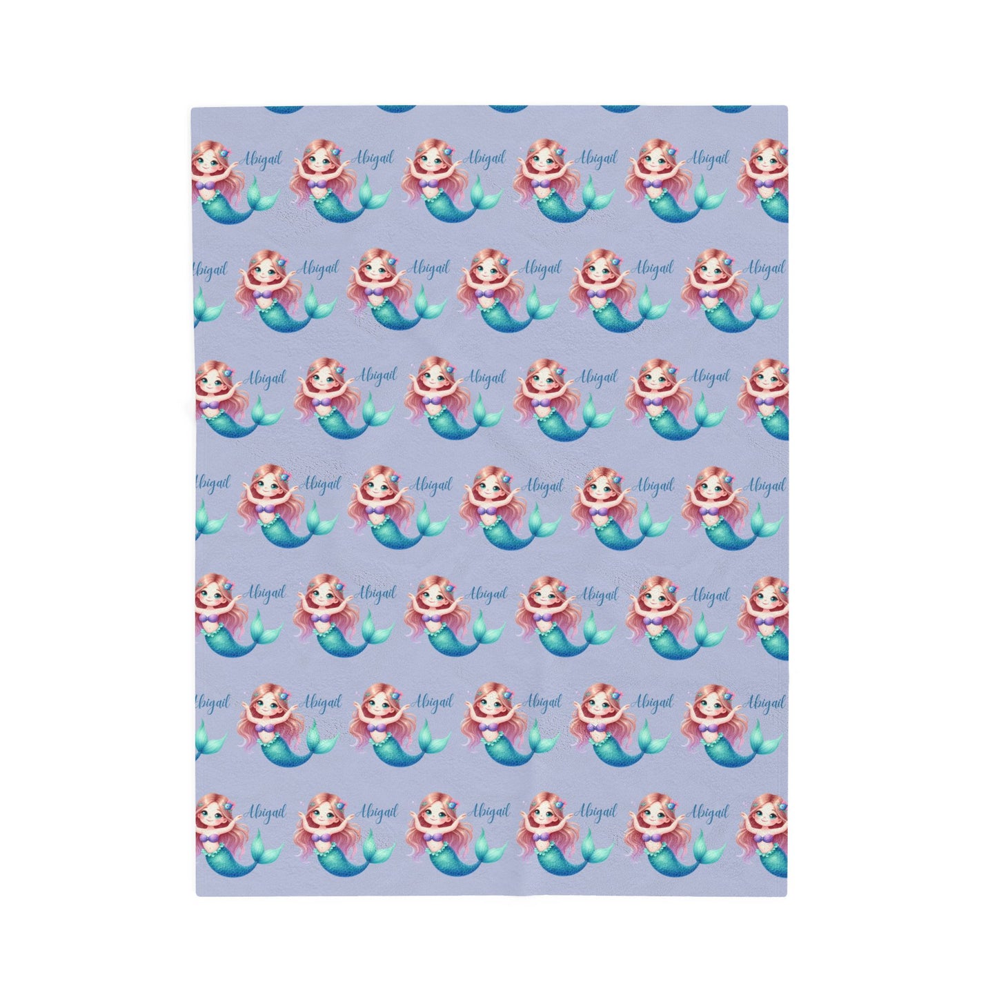 Mermaid Dreams Plush Blanket | Cozy Throw, Kids Bedroom Decor, Gift for Girls, Nursery Bedding, Cute Home Accent