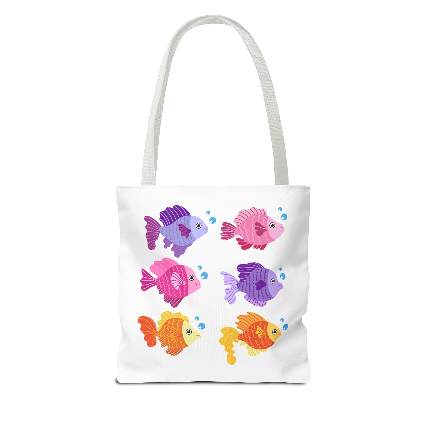 Six fish with cartoonish bubbles Tote Bag