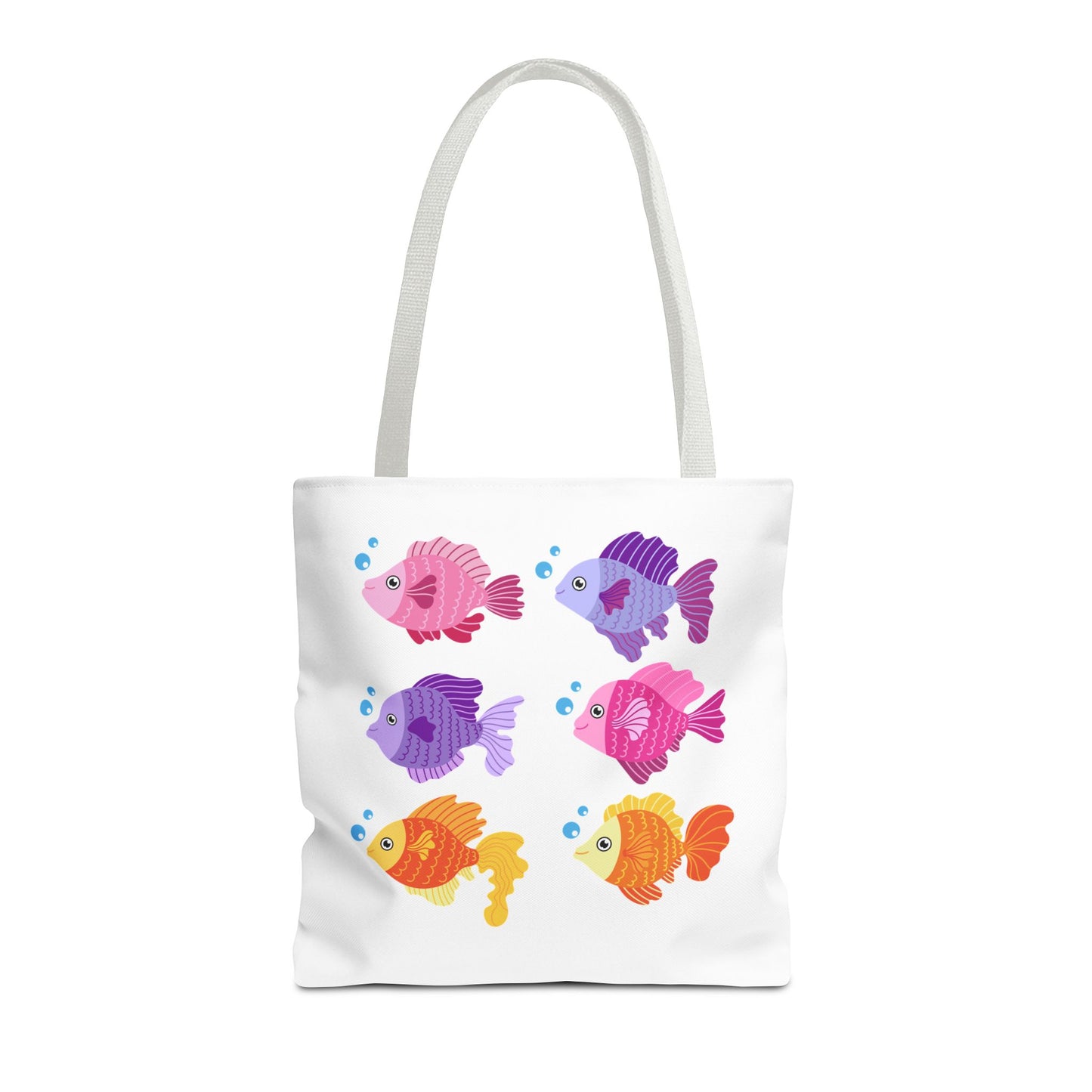 Six fish with cartoonish bubbles Tote Bag