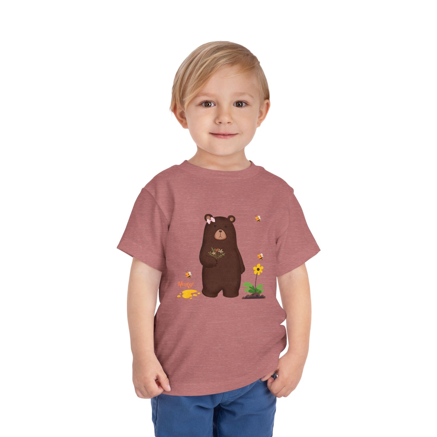 Adorable Bear Toddler Tee, Cute Animal Shirt, Gift for Kids, Birthday Party Outfit, Nature Lover's Apparel