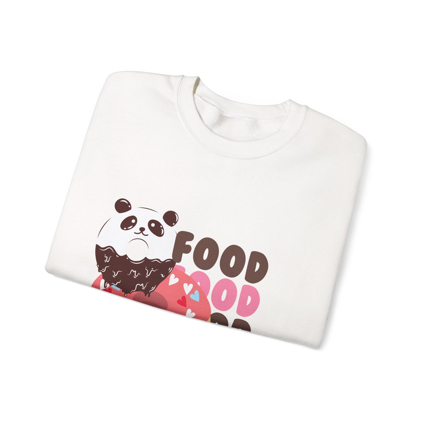 Panda Foodie Crewneck Sweatshirt - Cozy Unisex Apparel for Food Lovers, Perfect Gift for Birthdays, Foodie Holidays, Casual Wear