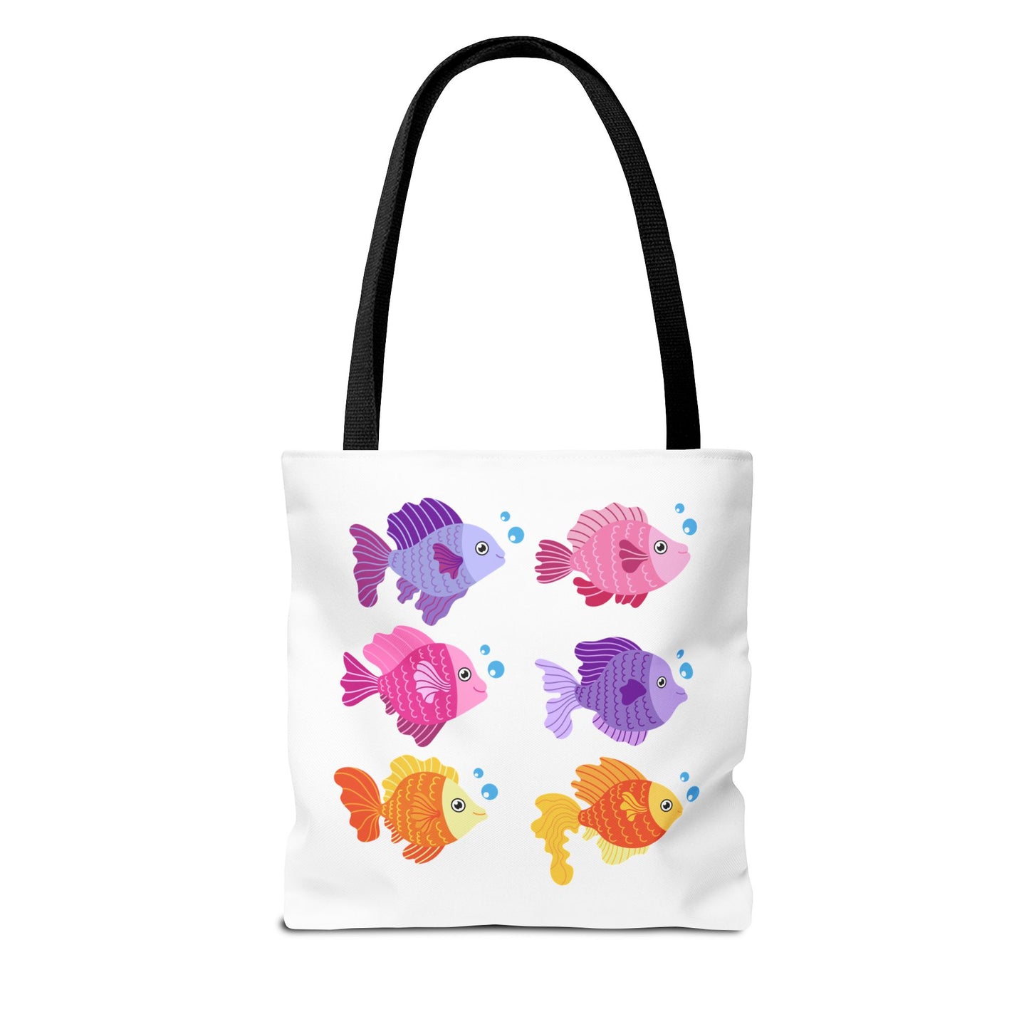 Six fish with cartoonish bubbles Tote Bag