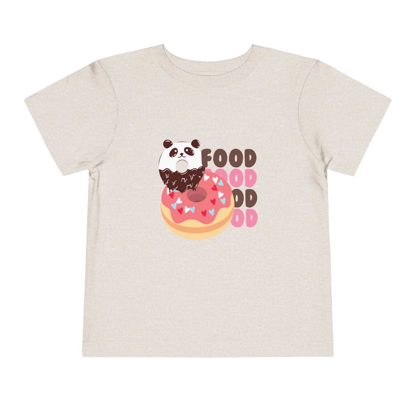 Cute Panda Foodie Toddler Tee, Kids T-Shirt, Animal Lover Gift, Birthday, Playtime, Casual Wear, Summer Outfit