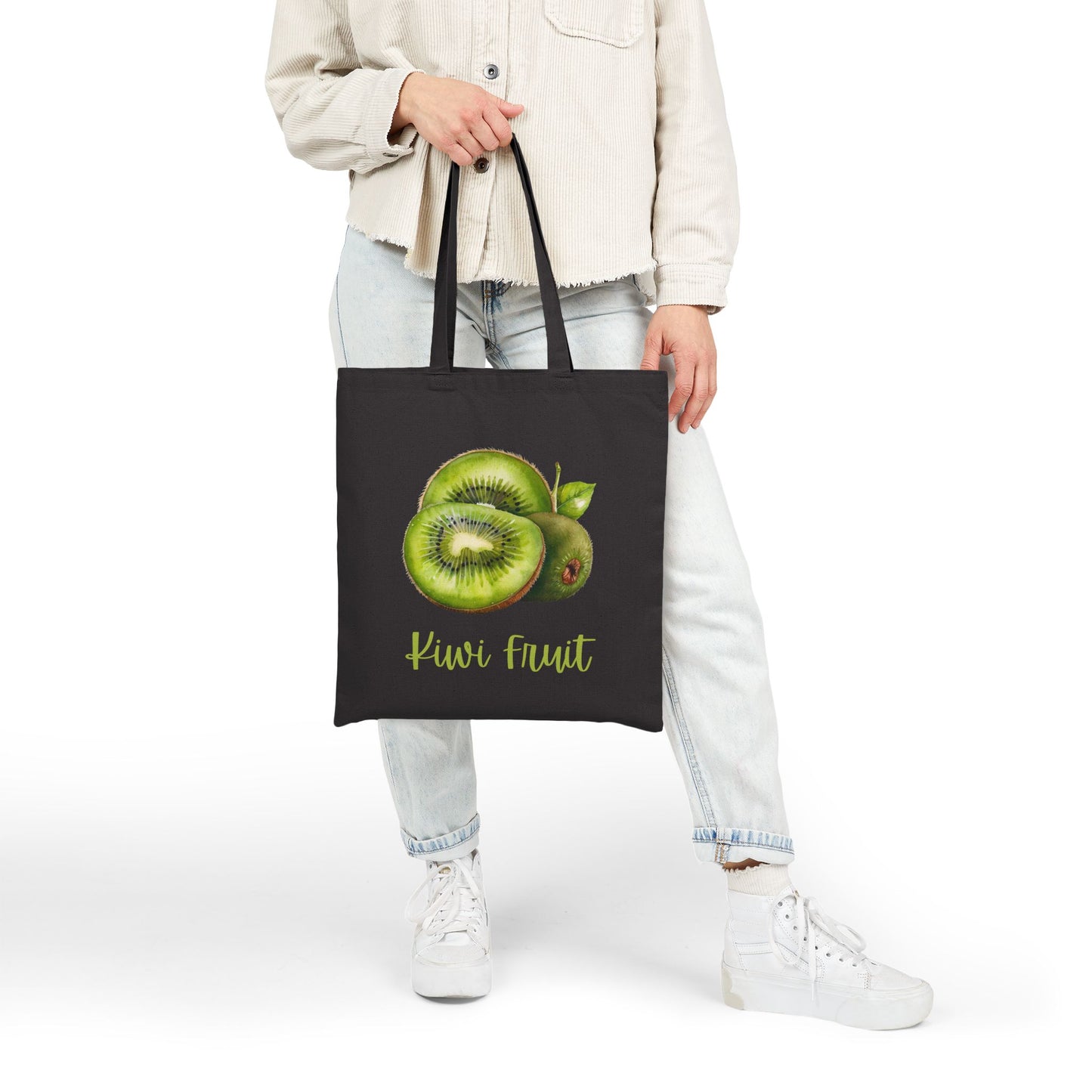 Kiwi Fruit Canvas Tote Bag - Eco-Friendly Grocery & Market Bag