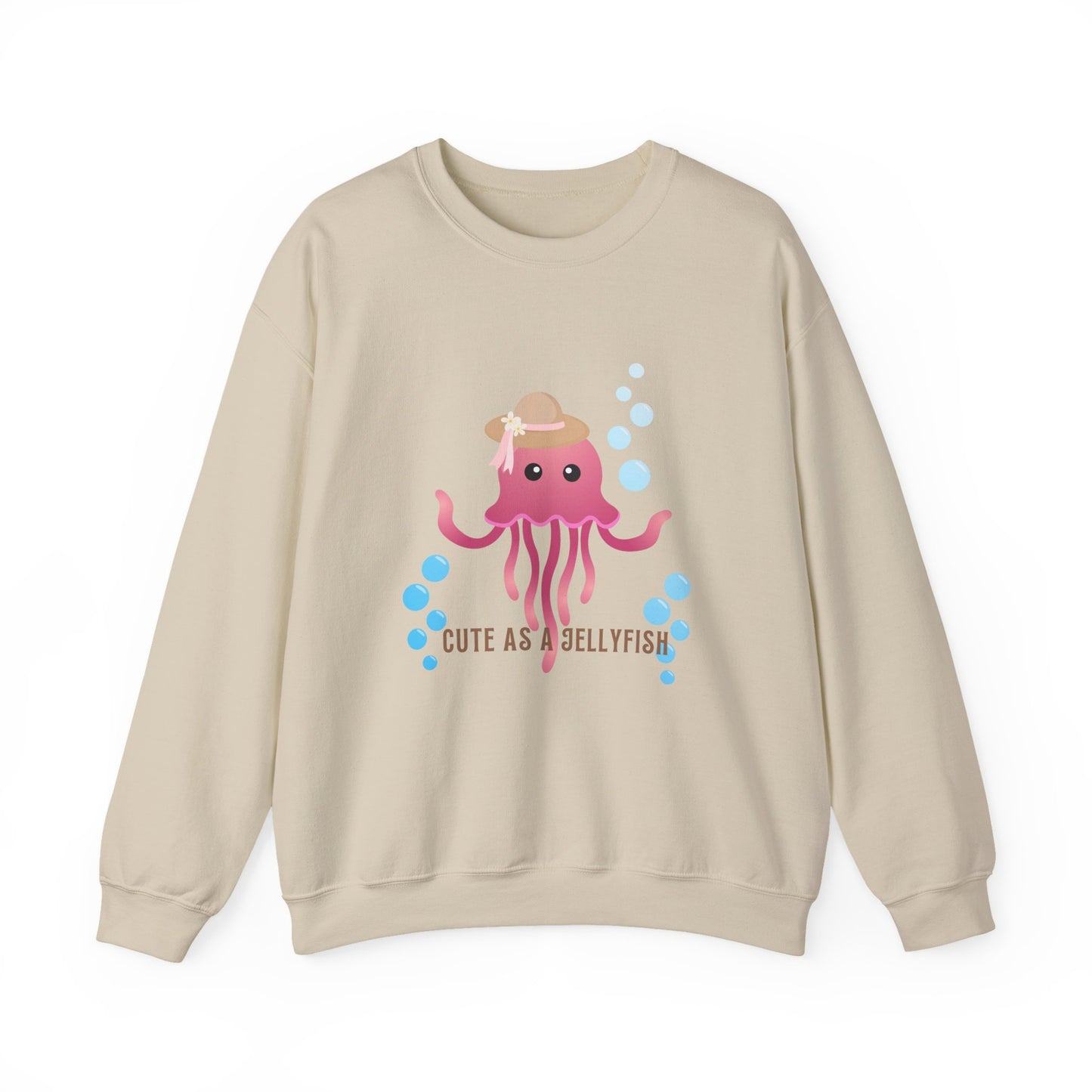 Cute Jellyfish Sweatshirt for Cozy Vibes, Unisex Crewneck, Gift for Ocean Lovers, Fun Casual Wear, Beach Day Outfit, Comfortable Style