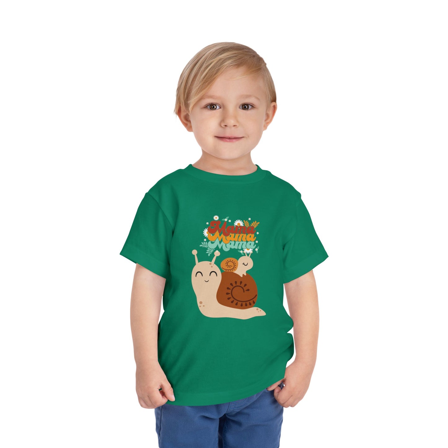 Cute Snail Mama Toddler Short Sleeve Tee, Kids Gift, Toddler Clothing, Birthday Gift, Playful T-Shirt, Baby Shower Gift