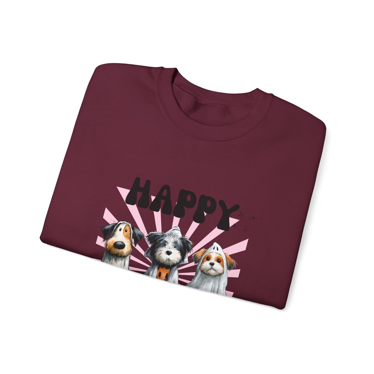 Halloween Dog Crewneck Sweatshirt, Cozy Pet Lover Gift, Unisex Halloween Apparel, Funny Dog Sweatshirt, Fall Fashion