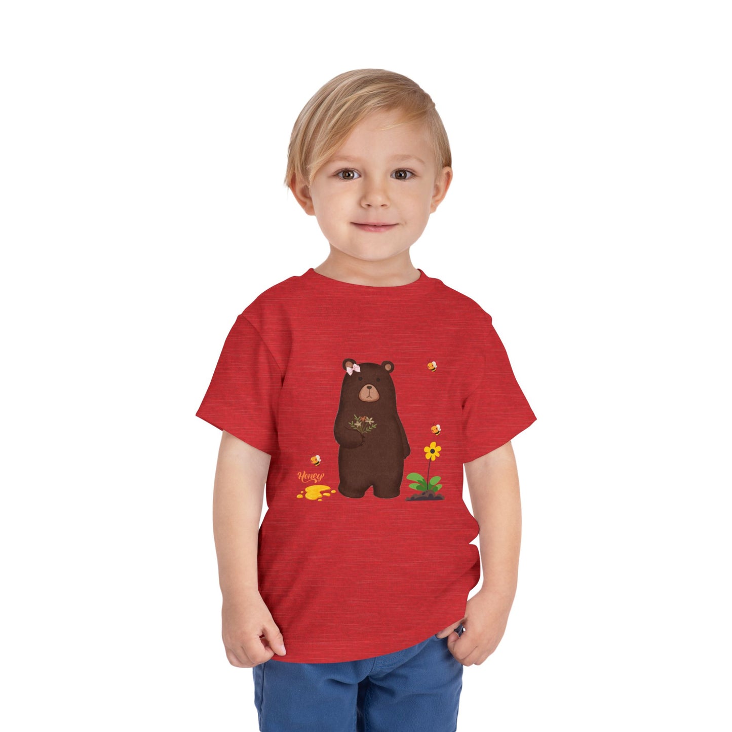 Adorable Bear Toddler Tee, Cute Animal Shirt, Gift for Kids, Birthday Party Outfit, Nature Lover's Apparel