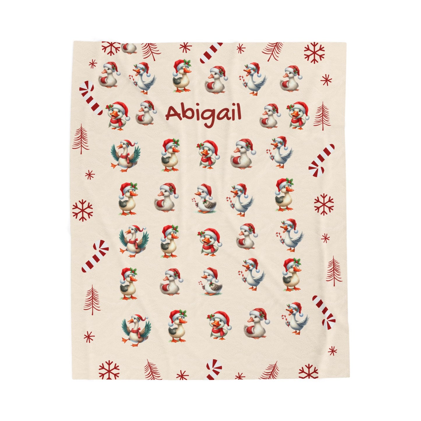 Personalized Christmas Plush Blanket, Cozy Holiday Throw, Custom Name Blanket, Unique Gift Idea, Winter Decor