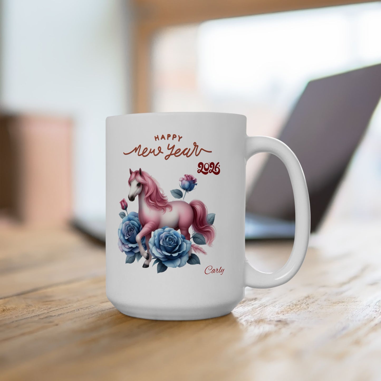 Unicorn Floral Ceramic Mug — 'Make Your Own Magic' 11oz & 15oz