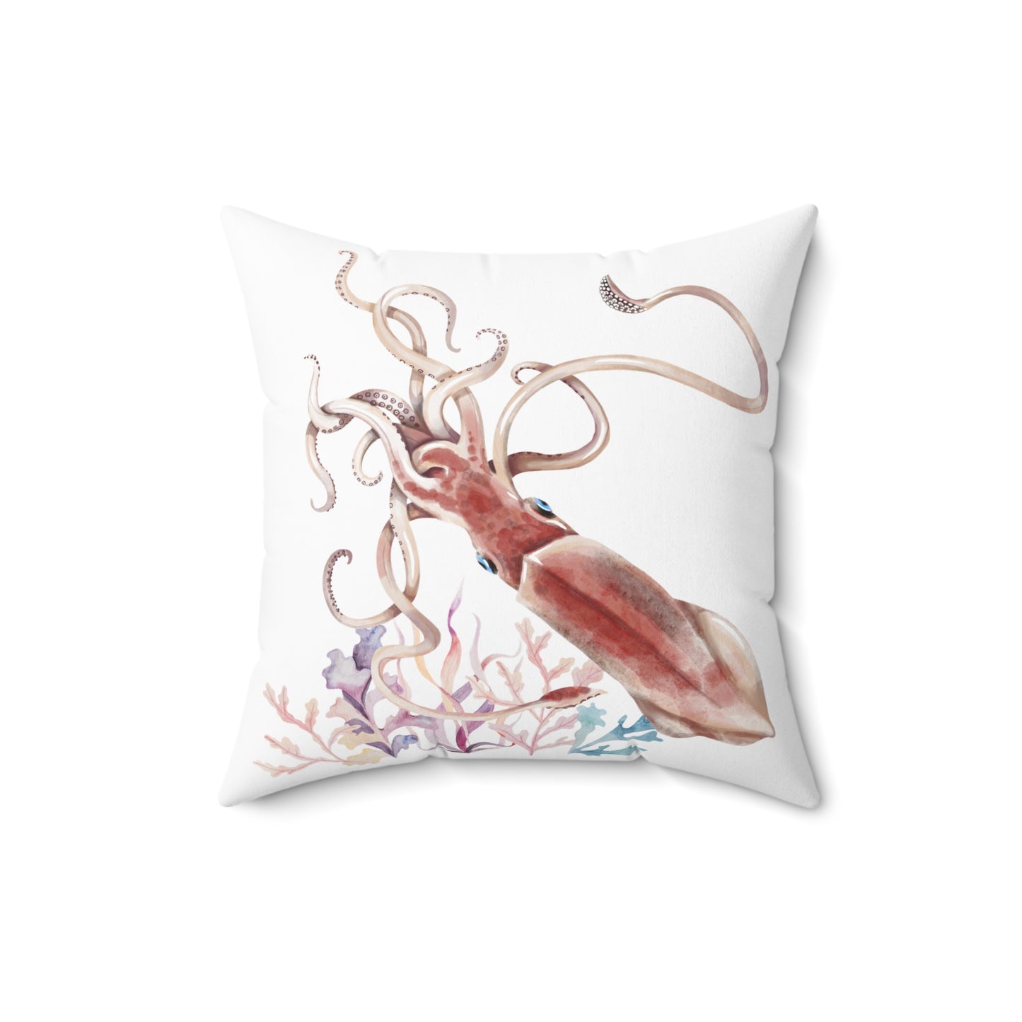 Squid dance of tentacles and translucence Spun Polyester Square Pillow