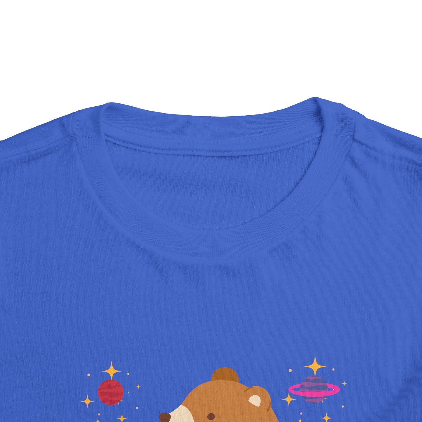 Cosmic Bear Toddler Tee, Cute Kids Shirt, Animal Graphic Tee, Playful Toddler Clothing, Gift for Birthdays, Space-Themed Apparel