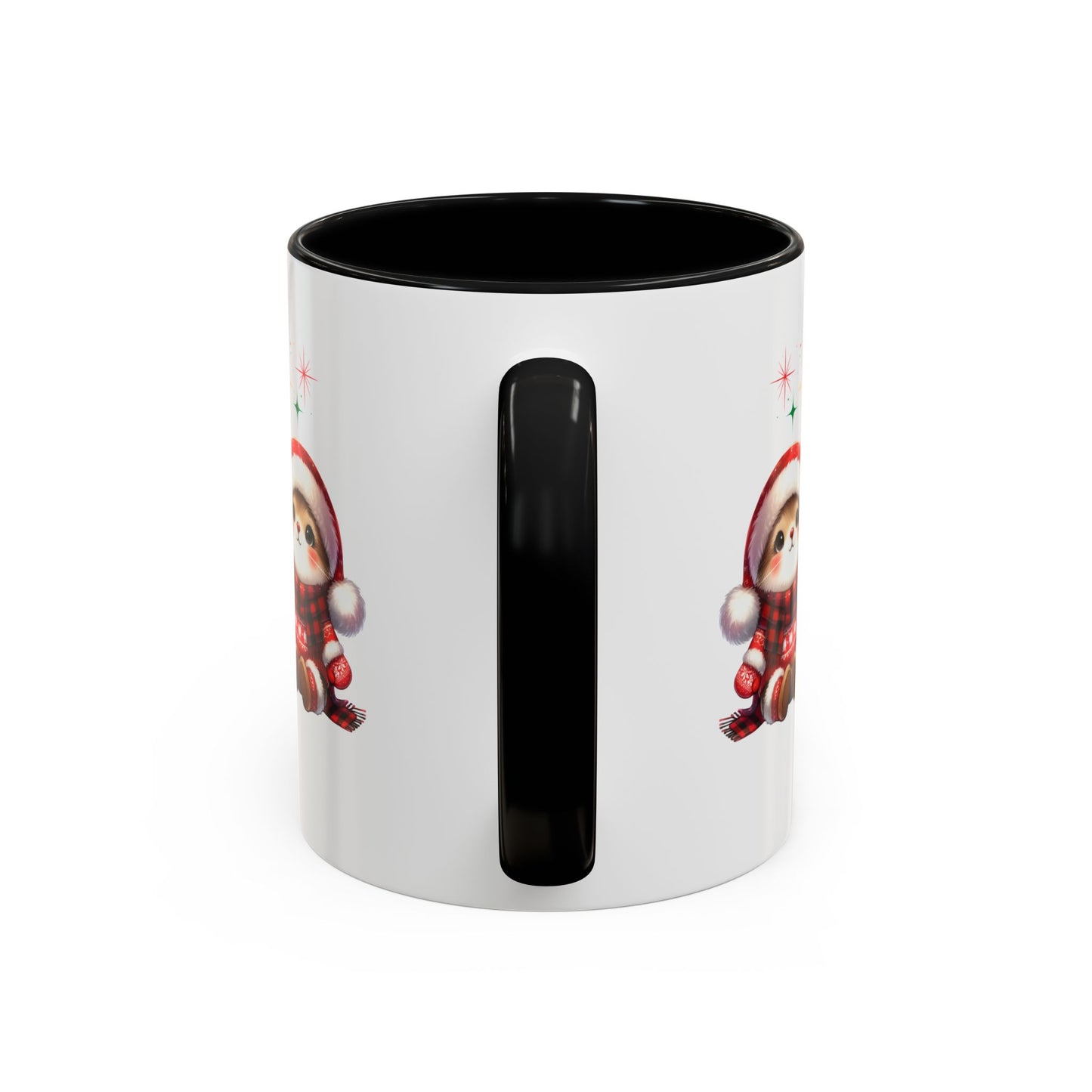 Festive Personalized Coffee Mug, Holiday Gift for Coffee Lovers, Custom Name Mug, Cute Animal Design, Perfect for Christmas
