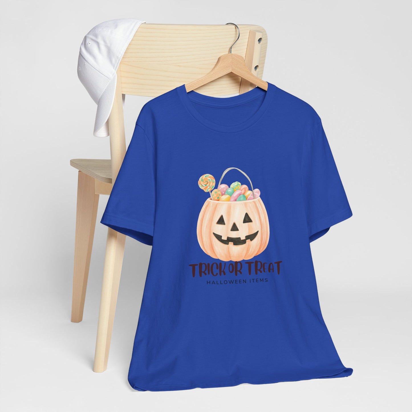 Halloween Trick or Treat T-Shirt, Unisex Graphic Tee, Fall Wardrobe Addition, Perfect for Halloween Parties, Spooky Season Wear