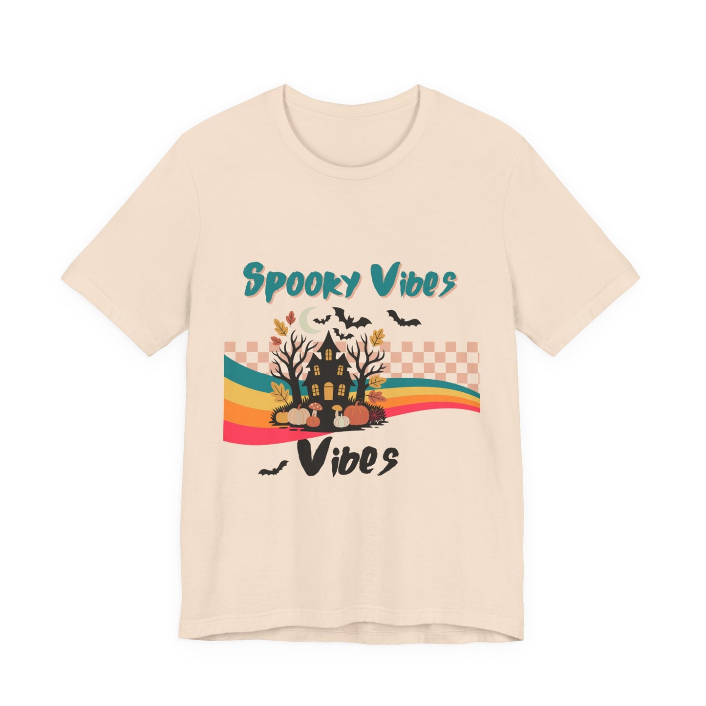 Spooky Vibes Graphic Tee, Unisex Halloween Shirt, Fall Fashion, Casual T-Shirt, Unique Gift for Halloween Lovers, Autumn Wardrobe Essential