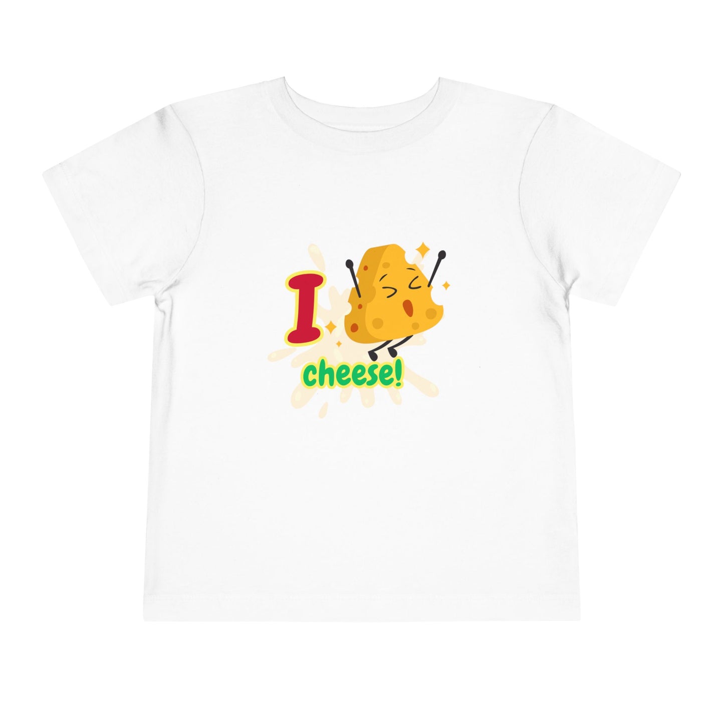 Kids I Love Cheese Tee, Toddler Cheese Shirt, Cute Kids T-Shirt, Fun Gift for Cheese Lovers, Playful Summer Top