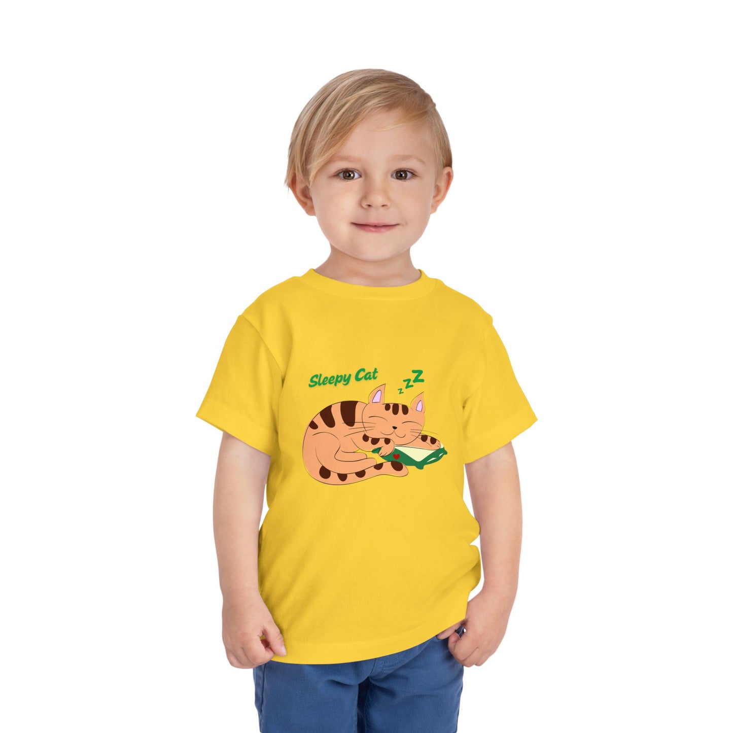 Sleepy Cat Toddler Tee, Cute Kids Shirt, Adorable Toddler Clothing, Cat Lover Gift, Baby Shower Present, Playful Everyday Wear