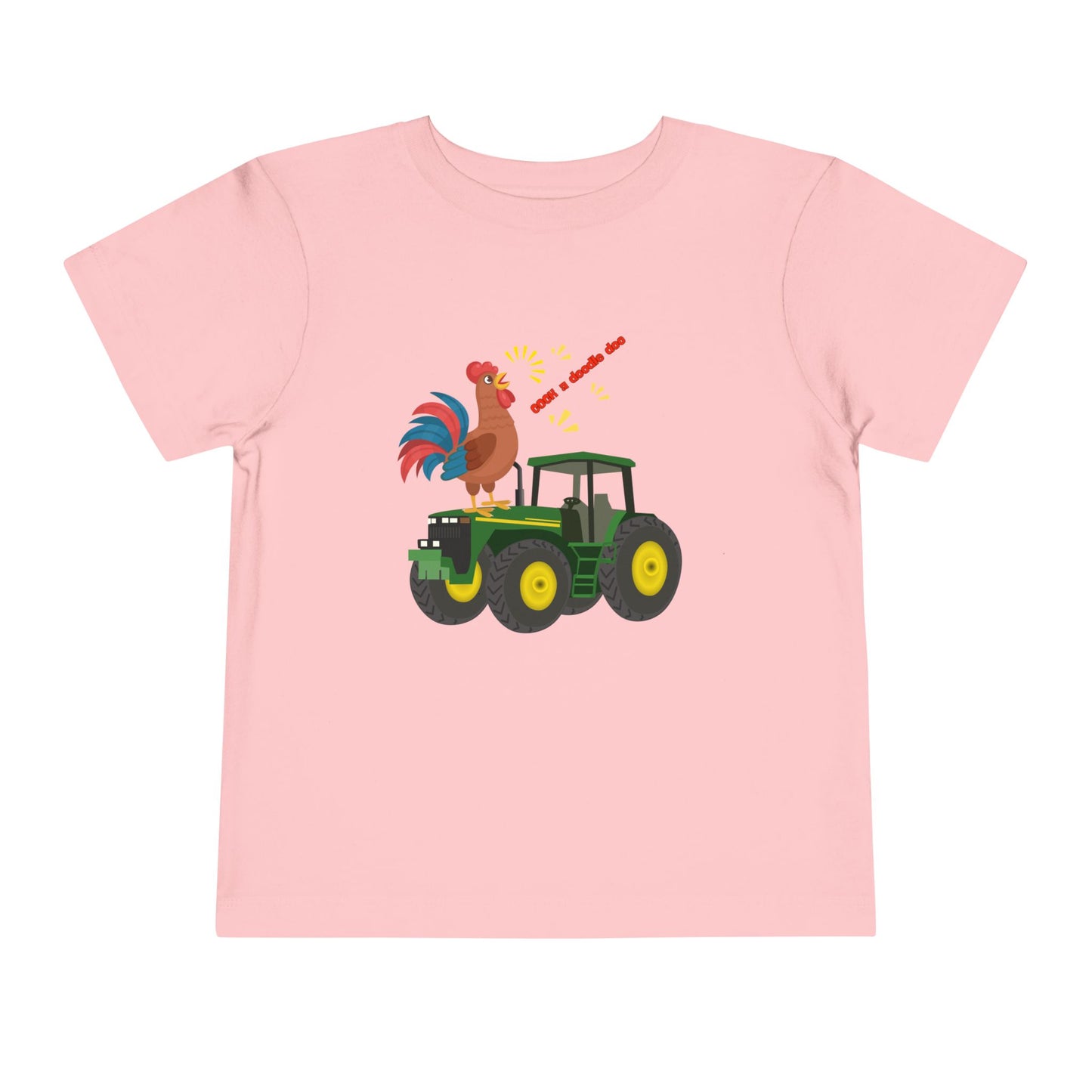 Rooster & Tractor Toddler Tee - Farm Animal Shirt, Cute Toddler Outfit, Birthday Gift, Kids Apparel, Farm Themed Clothing